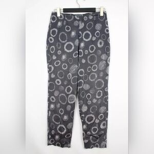 OSKA Pants Gray Bubble Print Wide-Leg Women's Dress Trousers Waist 30 Oska 2